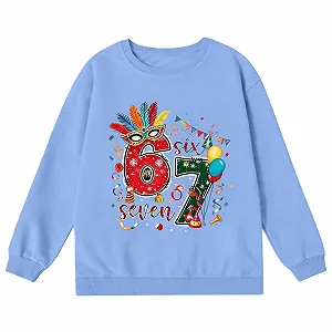 Детский свитшот Generisch Унисекс с круглым вырезом 67 Графика для повседневного досуга synthetic.ua - Фото 1