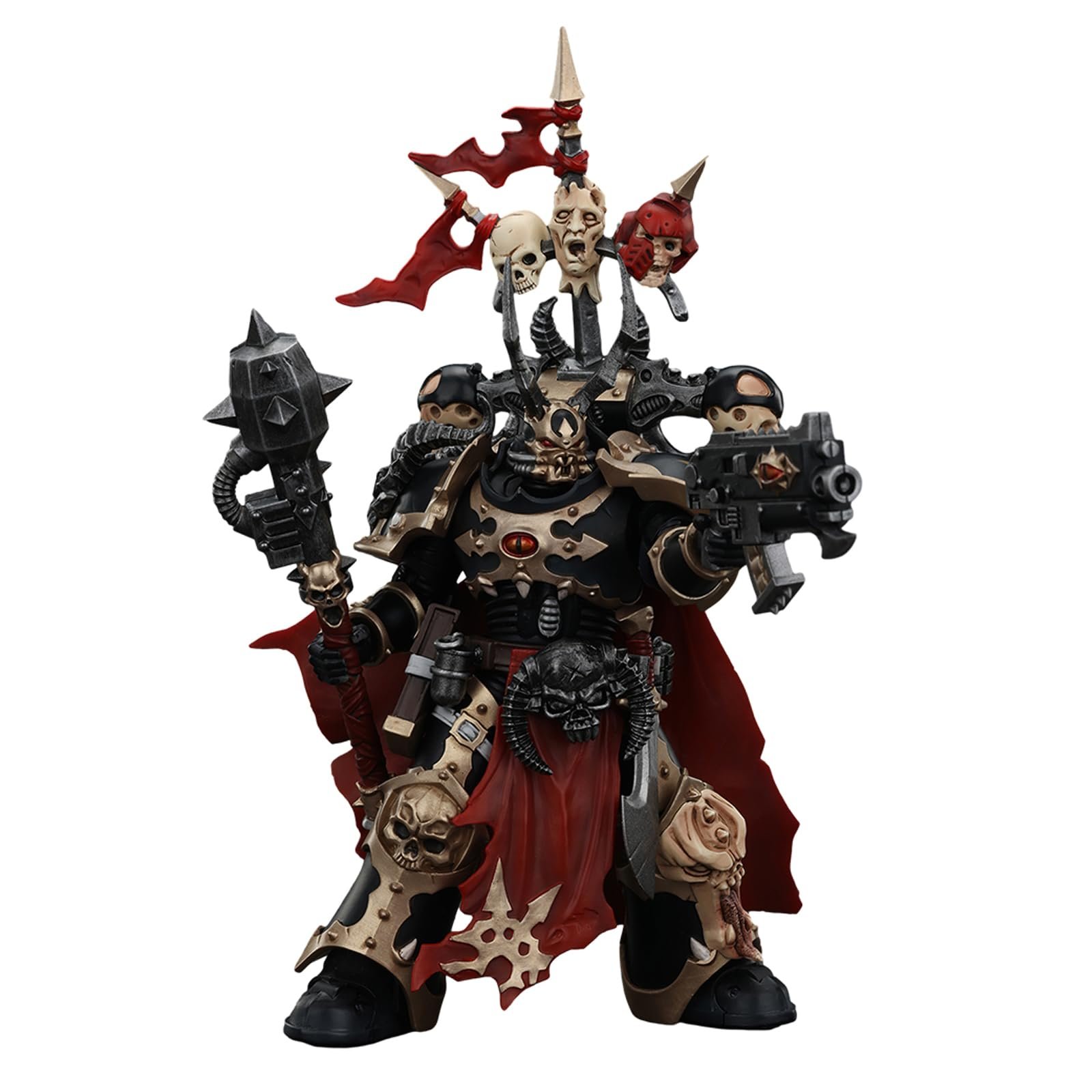 Фигурка JoyToy GW 40K Космические Десантники Хаоса Черного Легиона Избранный Чемпион с Болтером и Силовым Молотом, 1/18, фото №1