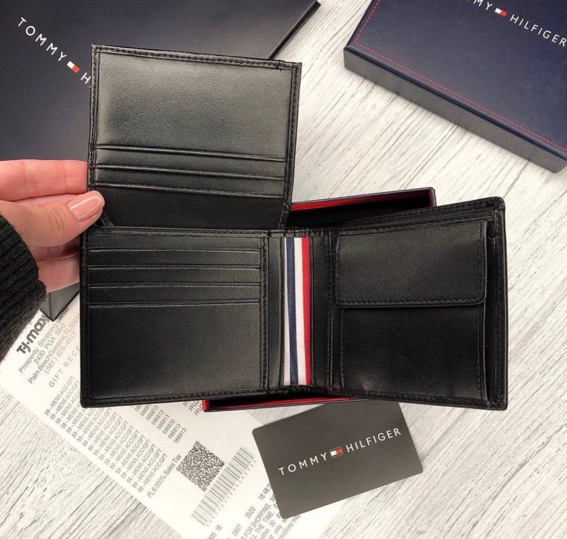 Шкіряний гаманець Tommy Hilfiger чоловіче портмоне Томмі Хілфігер, фото №4