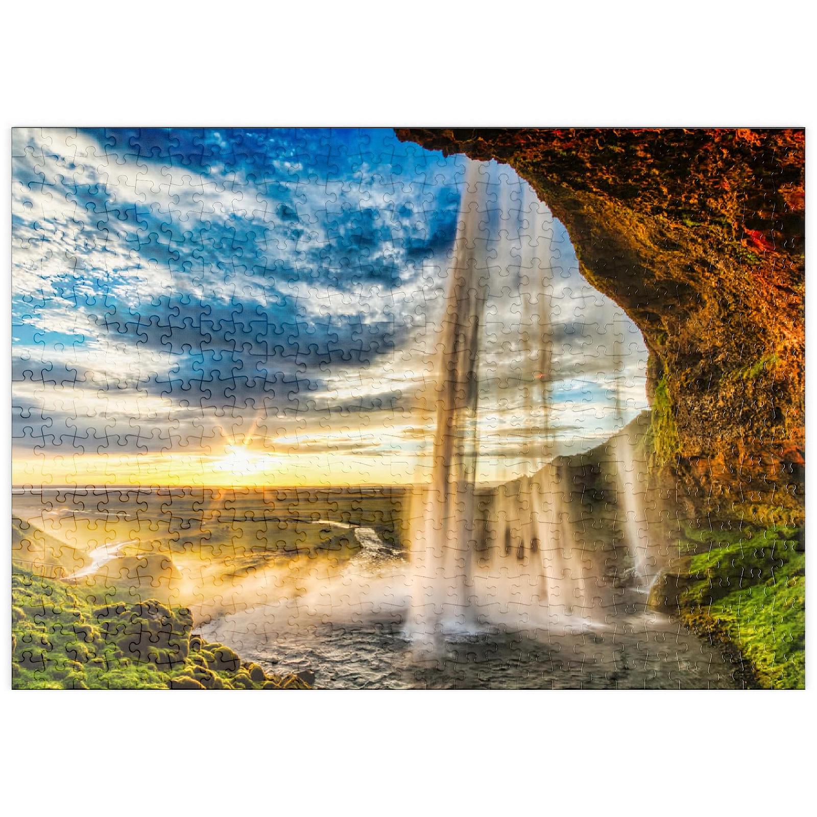 Пазл MyPuzzle Special Collection Seljalandsfoss Waterfall at Sunset, Iceland Premium 500 деталей, фото №1
