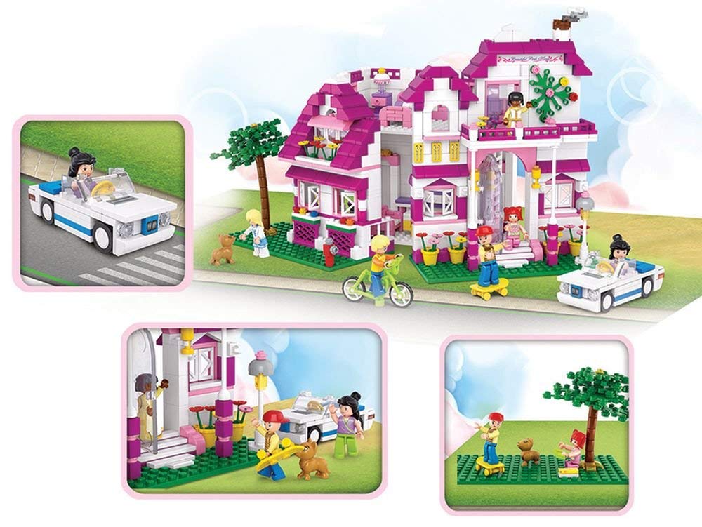 Конструктор Sluban Large Villa SL95306 (726 деталей) M38-B0536, строительные блоки, город, с игрушечной фигуркой, мечты девочек, разноцветный, фото №2 Конструктор Sluban Large Villa SL95306 (726 деталей) M38-B0536, строительные блоки, город, с игрушечной фигуркой, мечты девочек, разноцветный, фото №2