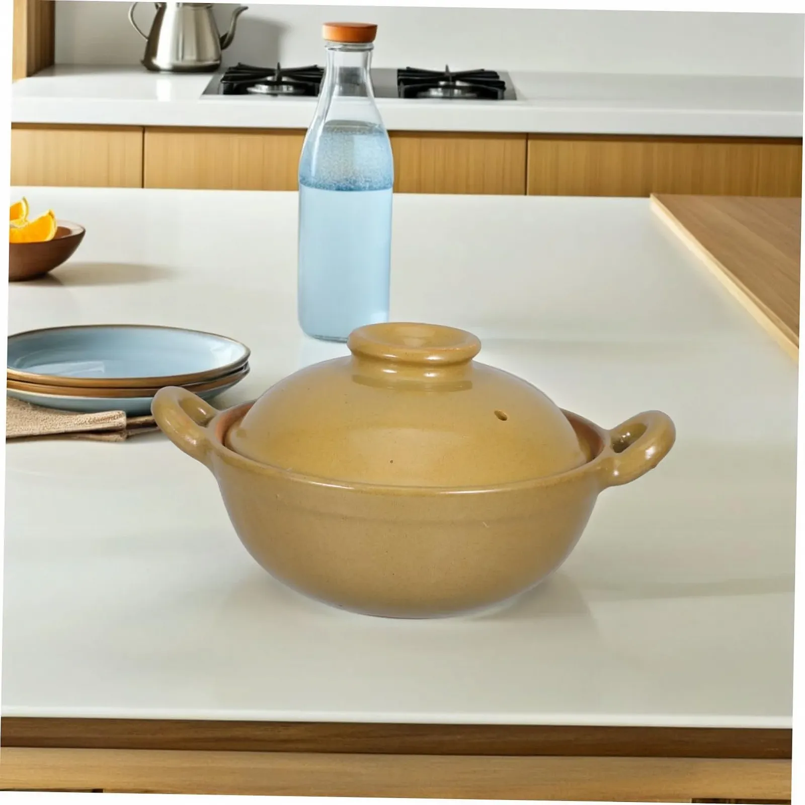 Глиняный горшок GLEAVI С двойными ручками традиционный антипригарный для риса и супа, фото №7