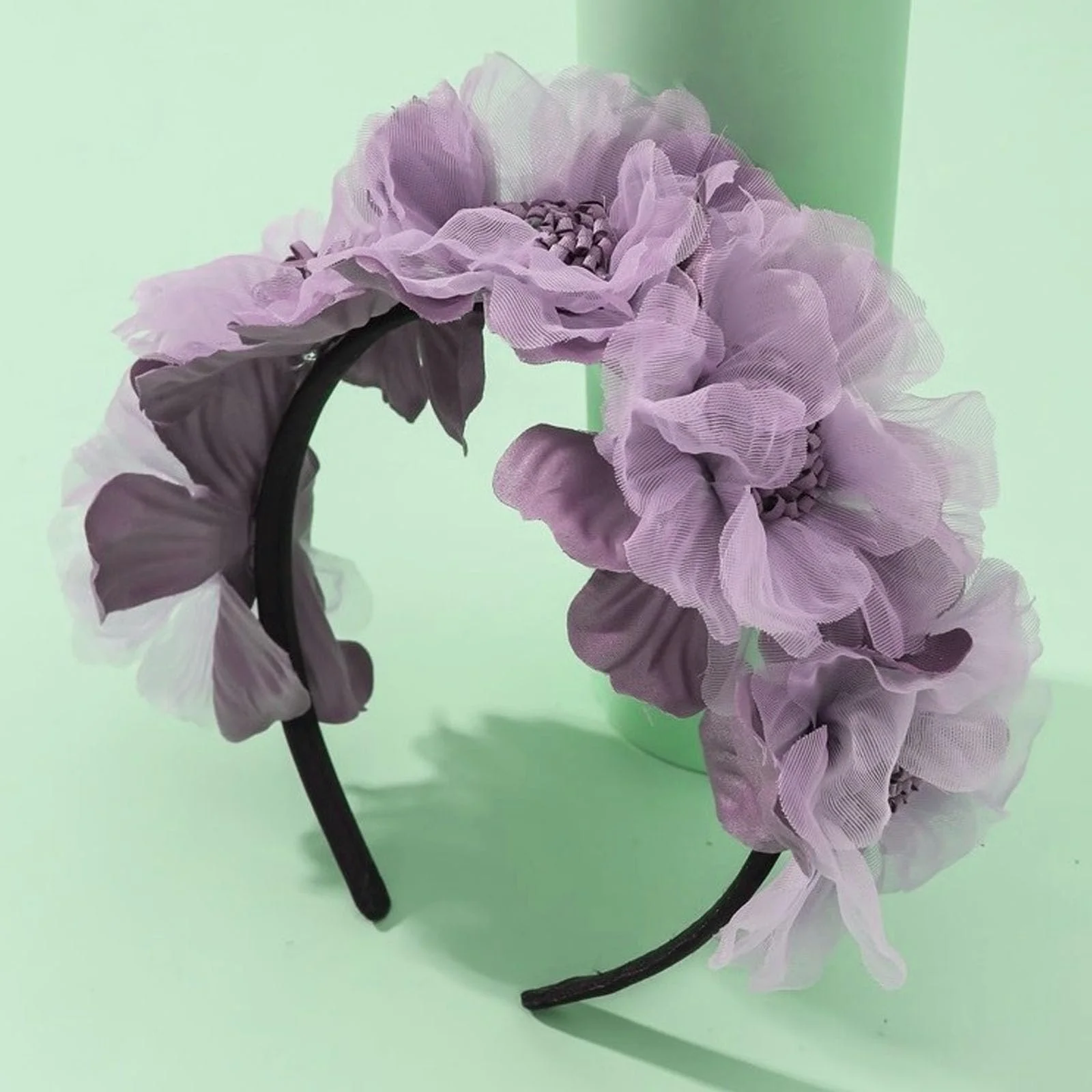 Обруч Цветок для волос Фиолетовый, фото №3