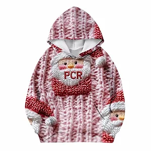 Худі Дівчинкам, Різдвяний, М'який світшот з Довгими Рукавами, Різдвяний Принт synthetic.ua - Фото 1