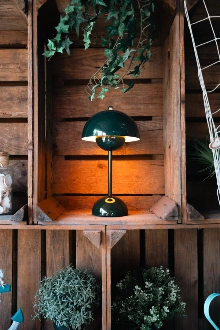 Настільна лампа Luxus Touch Deluxe Josephine синя, H34 x Ø9, LED, акумуляторна, бездротова, з регулюванням яскравості, для внутрішнього та зовнішнього використання, фото №5