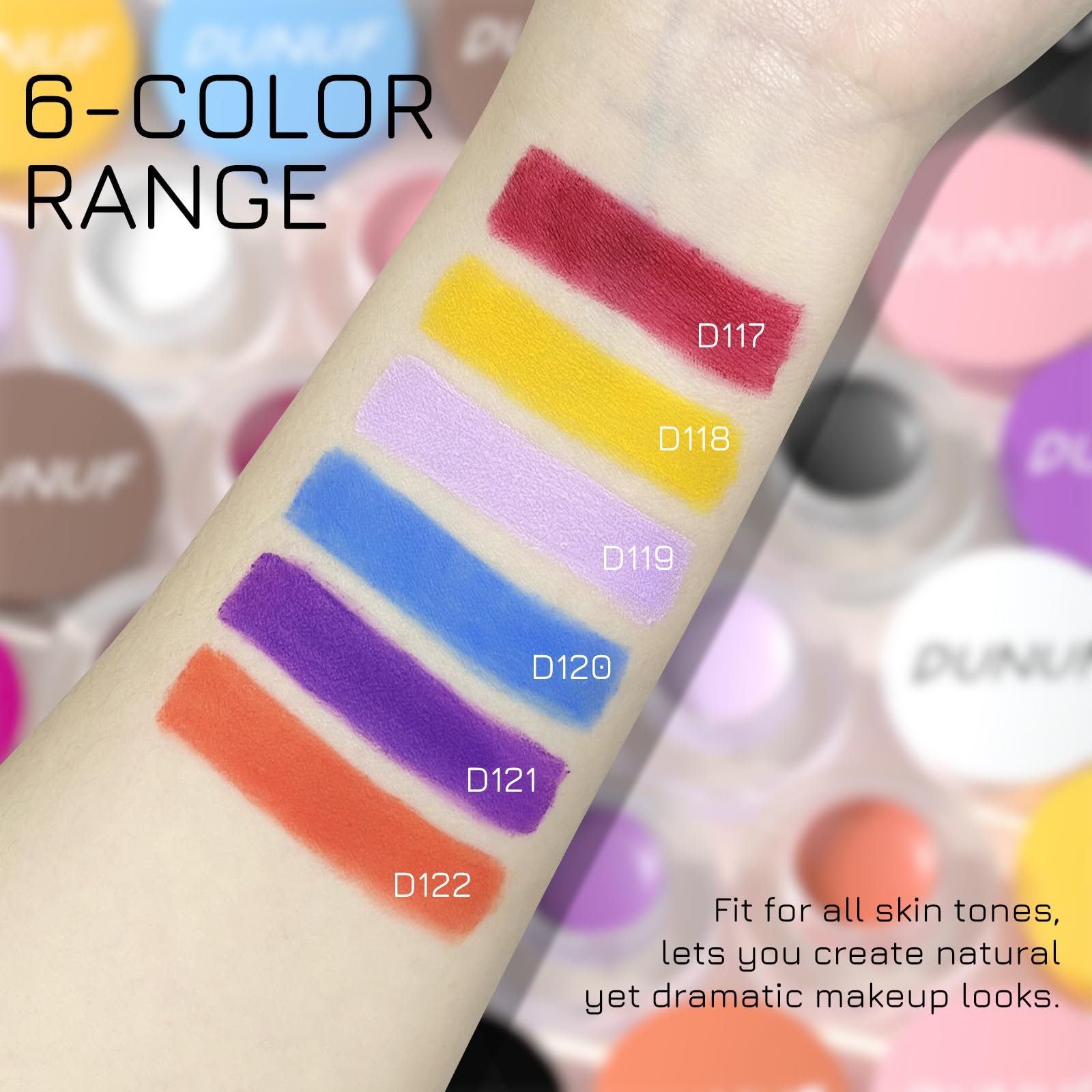 Набір KYDA Матові тіні для повік 6 кольорів Водостійкі, фото №4