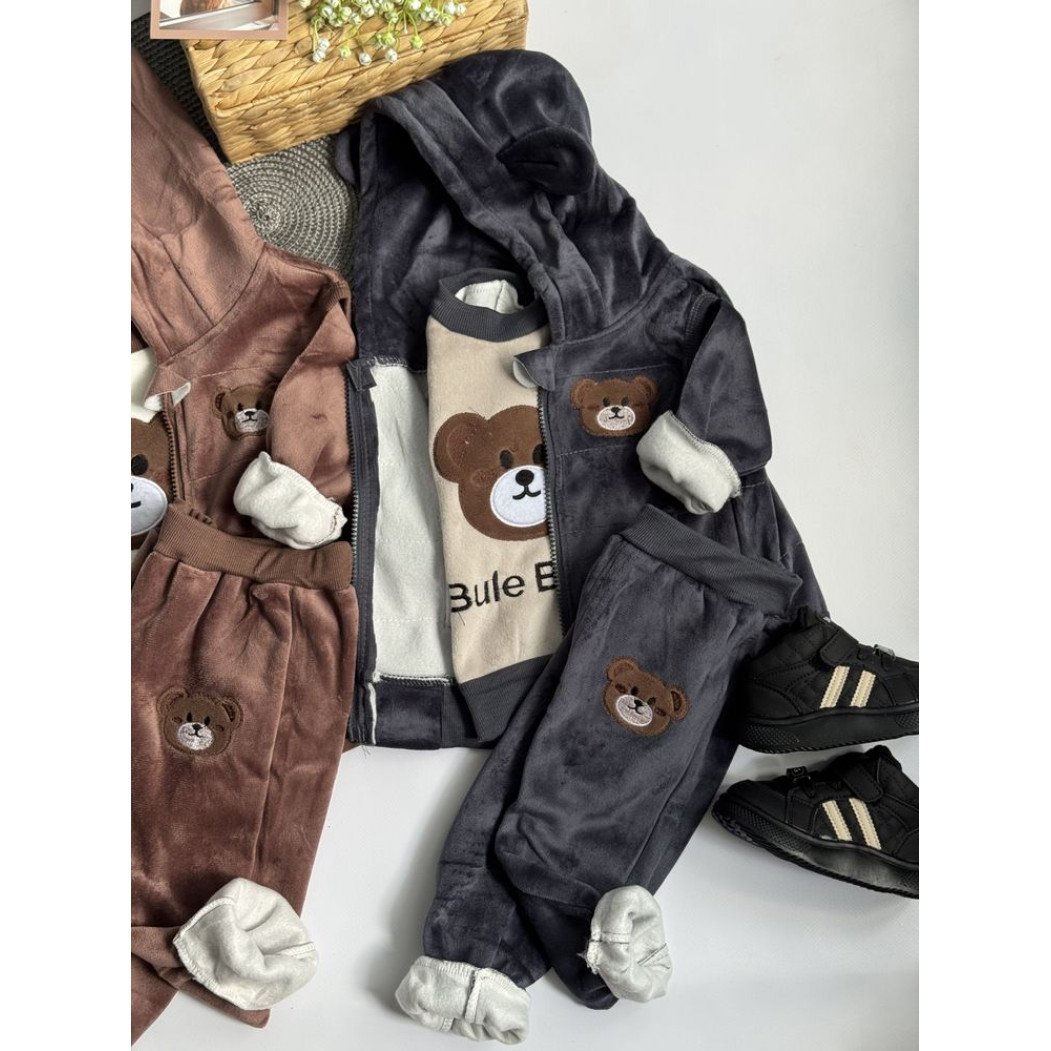 Дитячий костюм-трійка теплий Bule Baby від 80 до 110 см, фото №10