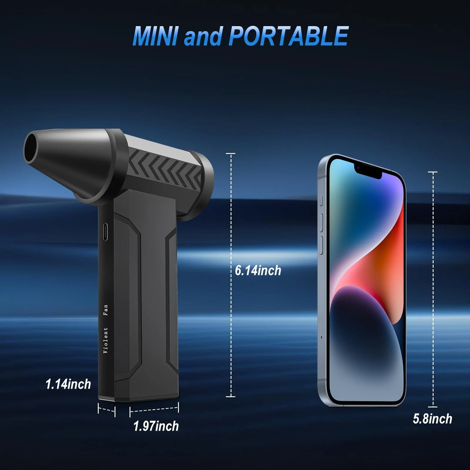 Електрична повітродувка Cosyall 4 швидкості 160,000 rpm 10,000 mAh, фото №7