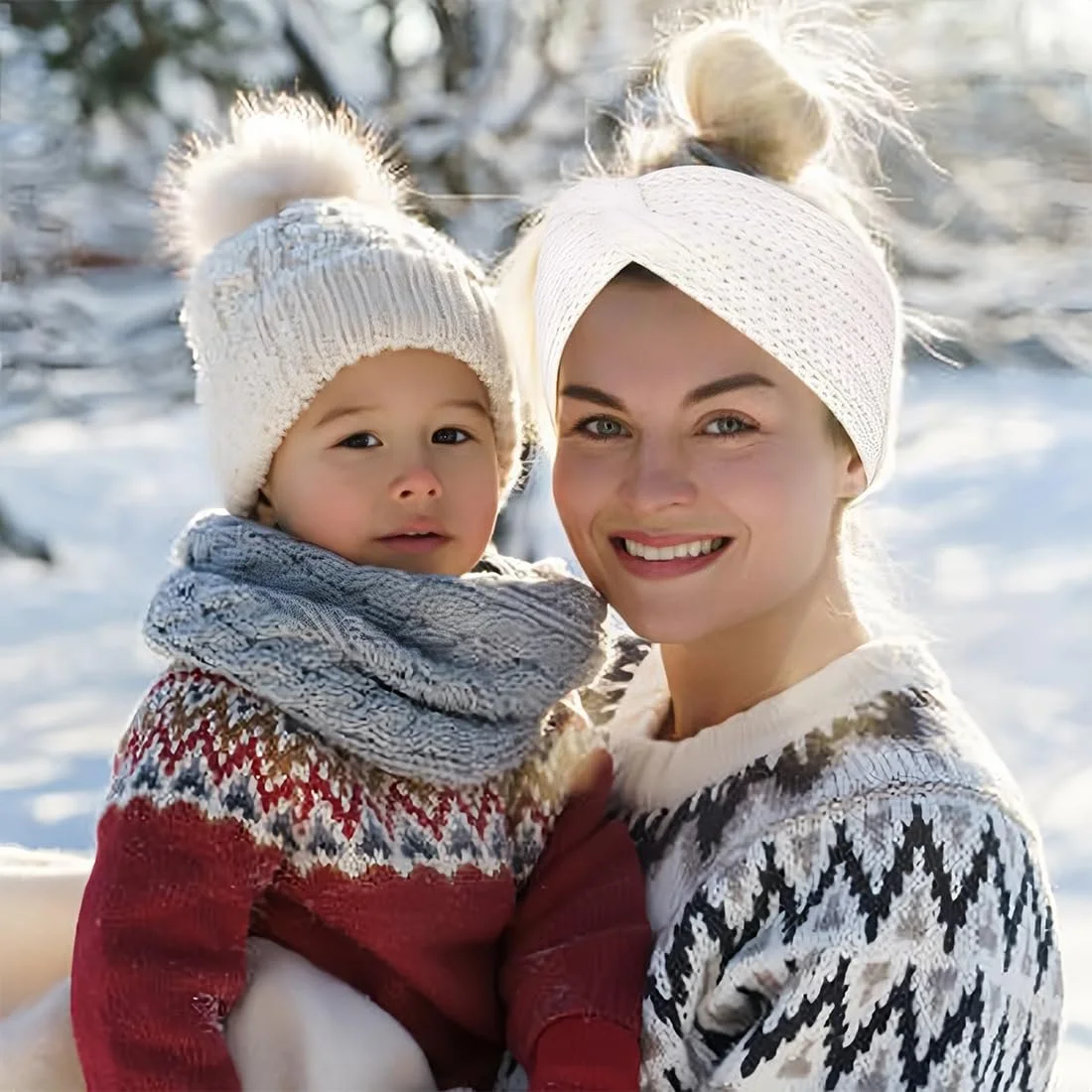 Набір жіночих зимових пов'язок на голову, фото №5