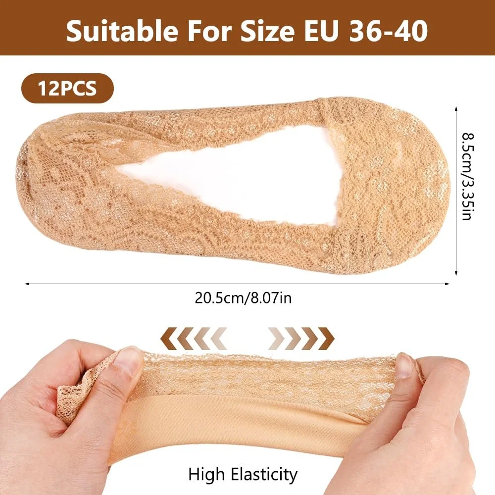 Шкарпетки-слідки Ballerina, 6 пар, дихаючі, мереживні, розмір 36-40, фото №2 Шкарпетки-слідки Ballerina, 6 пар, дихаючі, мереживні, розмір 36-40, фото №2