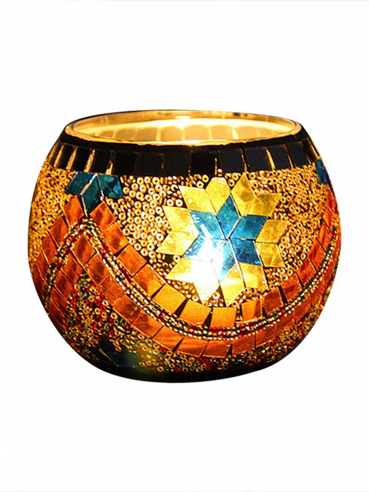 Ліхтар Підсвічник Скло Мозаїка, фото №2