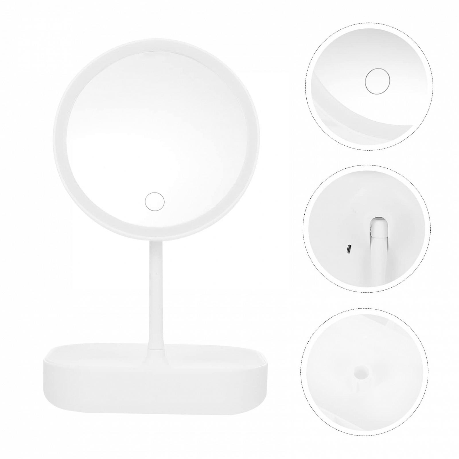 Дзеркало Angoily LED Kosmetikspiegel Tischspiegel PP-Кунстстоф Білий, фото №6 Дзеркало Angoily LED Kosmetikspiegel Tischspiegel PP-Кунстстоф Білий, фото №6