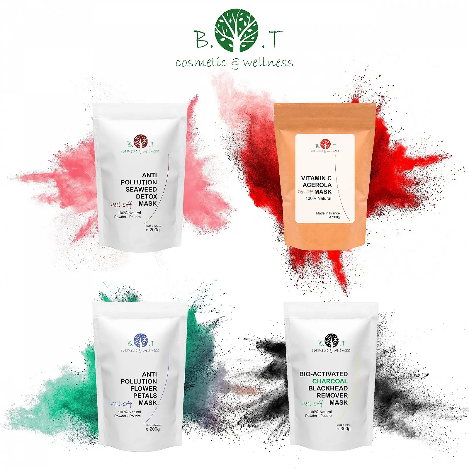 Маска-пленка B.O.T Cosmetic & Wellness Translucent Anti-Pollution Альгинат & Красные водоросли Антиоксидантная, детоксифицирующая, осветляющая, антивозрастная, увлажняющая, 200 г, фото №6