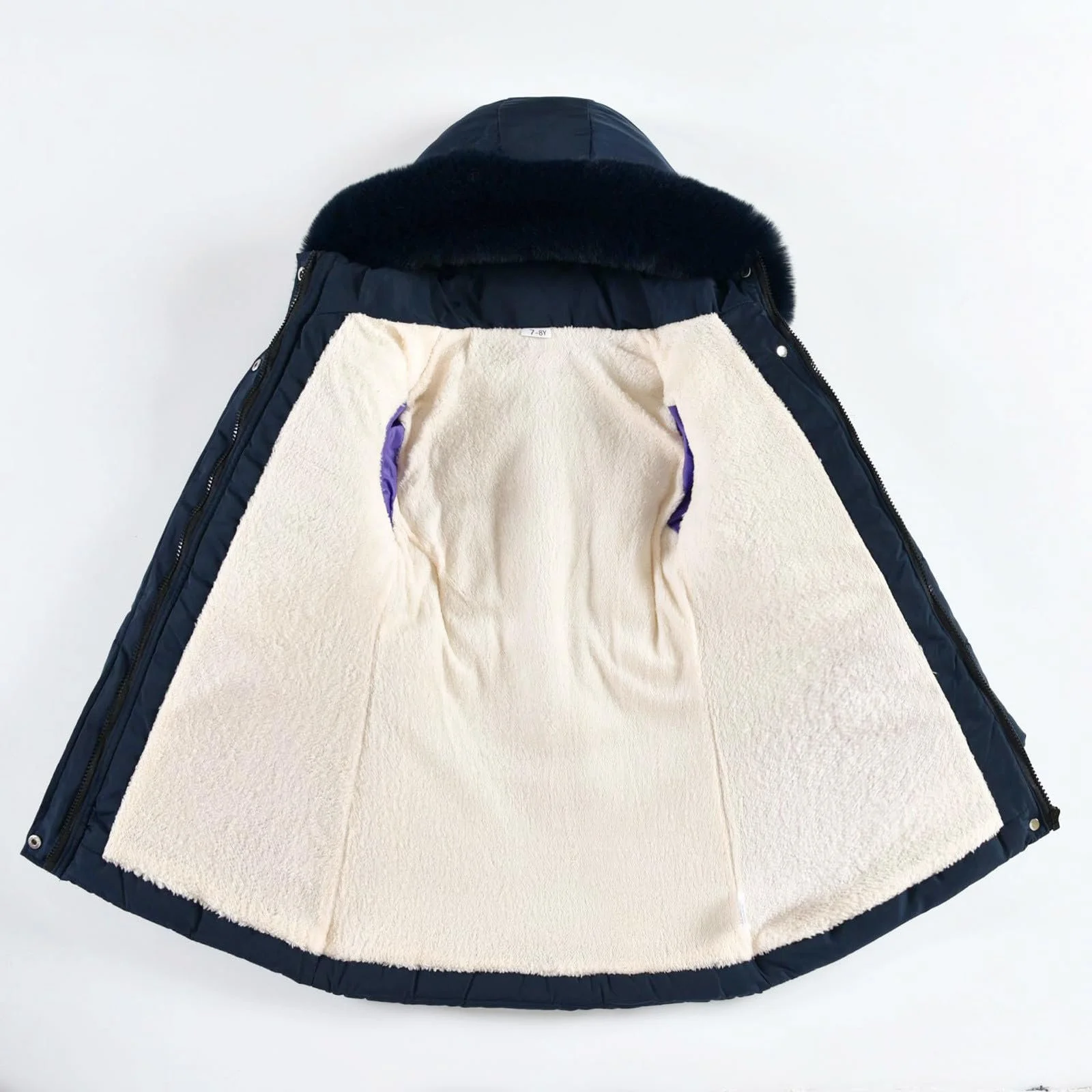 Дитяча пухова куртка зимова з капюшоном для дівчаток вітрозахисна на блискавці, фото №5 Дитяча пухова куртка зимова з капюшоном для дівчаток вітрозахисна на блискавці, фото №5