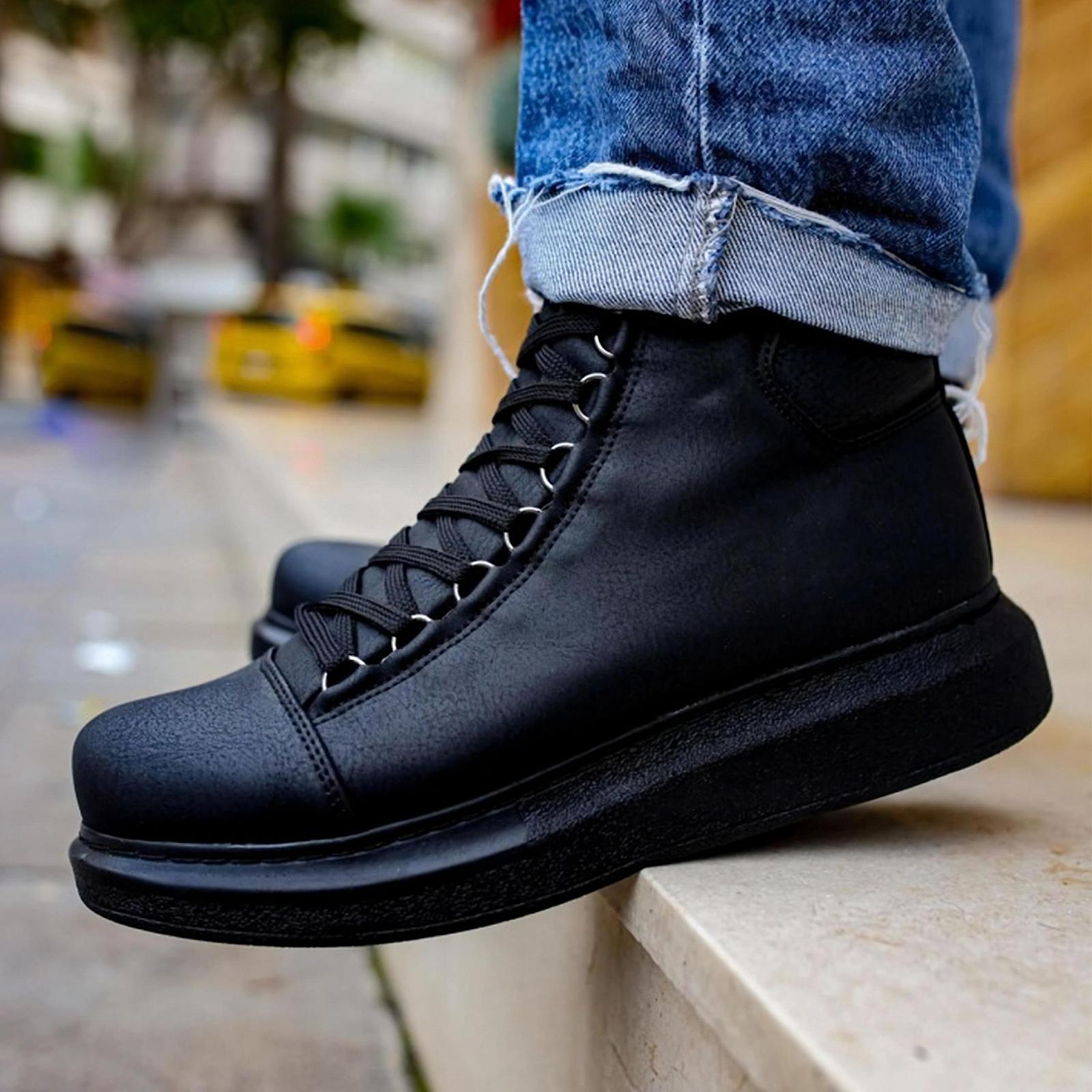 Кросівки Solaress Чоловічі Шкіряні Високі Модні, фото №6