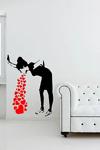 Наклейка на стіну Broomsticker Banksy Love Sick Iconic Graffiti 60 см x 80 см / 24 x 32 дюйми synthetic.ua - Фото 1