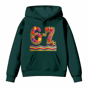 Толстовка 67 для детей - детская толстовка с капюшоном и карнавальным узором, игривая графическая толстовка, мягкий повседневный флисовый верх для детей - Фото 1