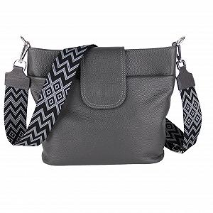 Сумка женская MIRROSI через плечо, натуральная кожа, сделано в Италии, стиль бохо, 30 x 24.50 x 9 см (Ш x В x Т), много места для хранения, ручная сумка, нагрудная сумка, сумка через плечо (1 сумка и 2 ремня) - Фото 1