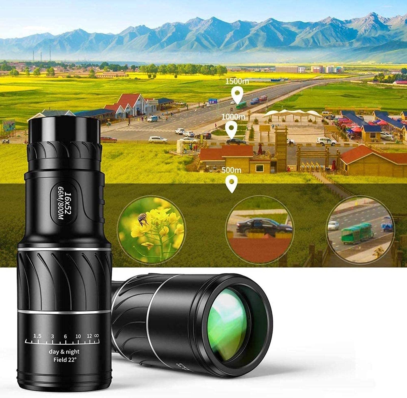 Монокуляр 16X52 Dual Focus HD Waterproof Compact, фото №2