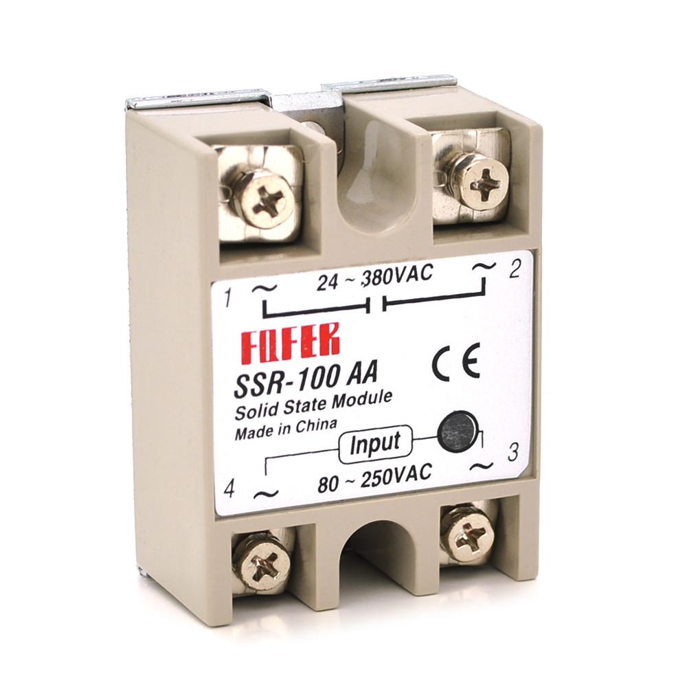 Твердотельное реле Fotek SSR-100АA 100А 24-380В AC, фото №1