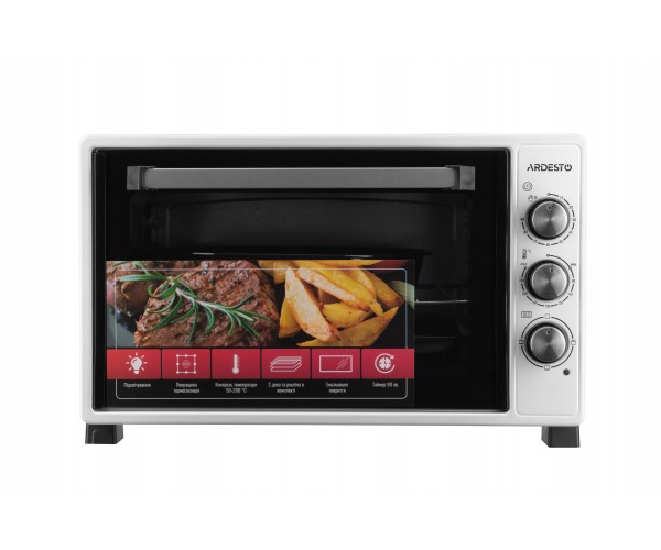 ARDESTO Електропіч 1300Вт 40л прихов ниж тен таймер підсвічув білий, фото №7 ARDESTO Електропіч 1300Вт 40л прихов ниж тен таймер підсвічув білий, фото №7