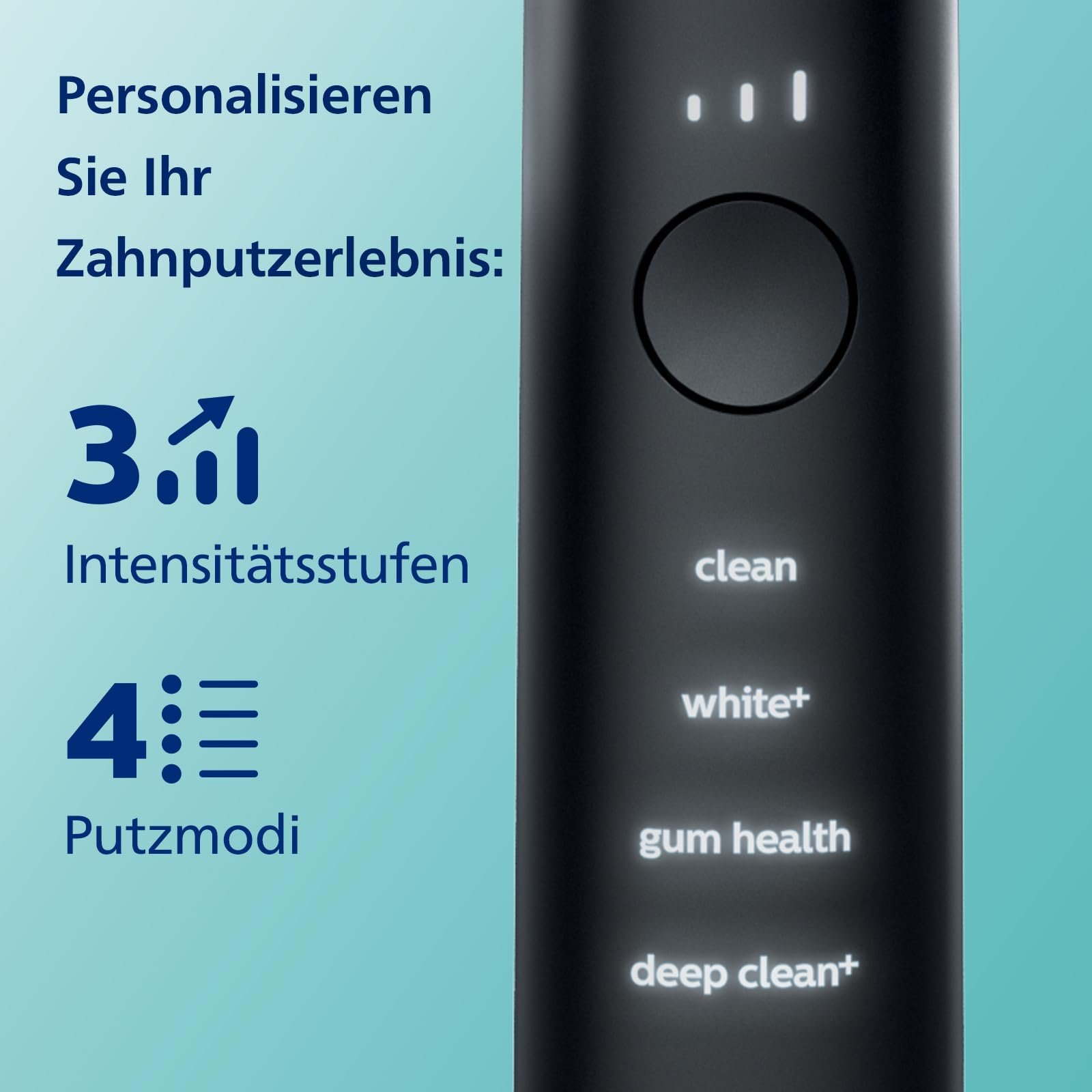 Зубная электрощетка Philips Sonicare DiamondClean 9000 HX9911/09, 4 программы чистки, 3 уровня интенсивности, стакан для зарядки и дорожный футляр USB, черная, фото №5