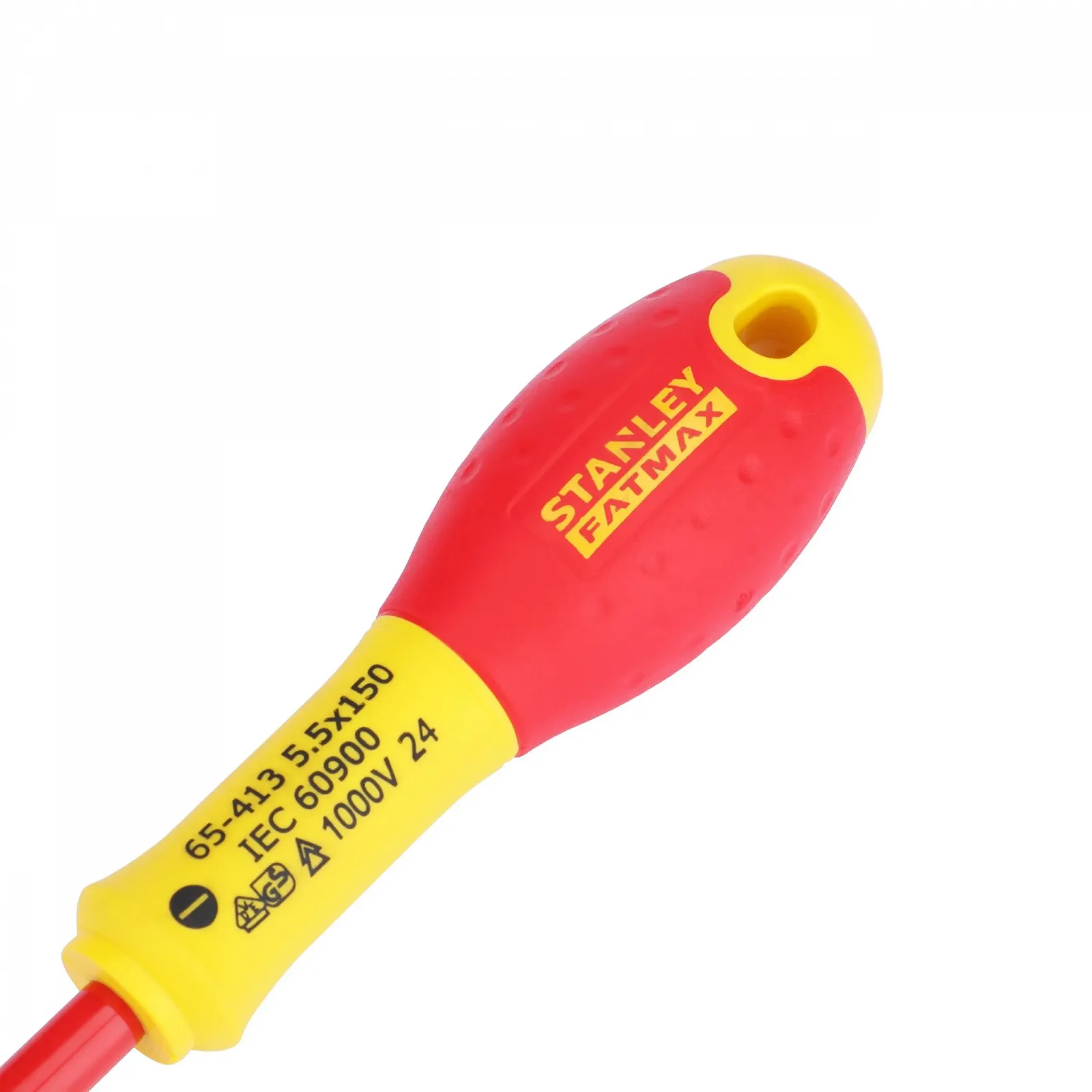 Ізольована шліцьова викрутка Stanley FatMax STA065413 5.5 x 150 мм Червоний та жовтий, фото №13