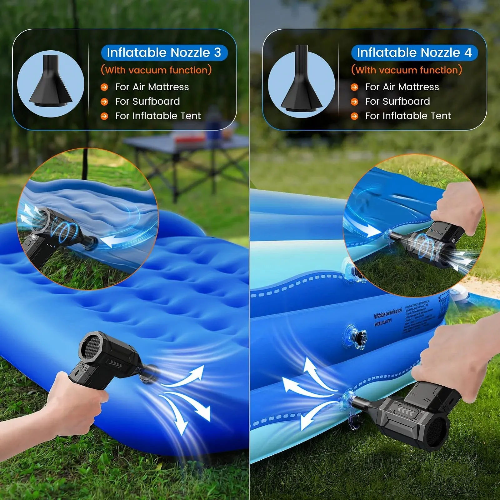 Электрическая воздуходувка CCmall T0300 4 скорости 180,000 RPM 10,000 mAh Dark Black, фото №7 Электрическая воздуходувка CCmall T0300 4 скорости 180,000 RPM 10,000 mAh Dark Black, фото №7