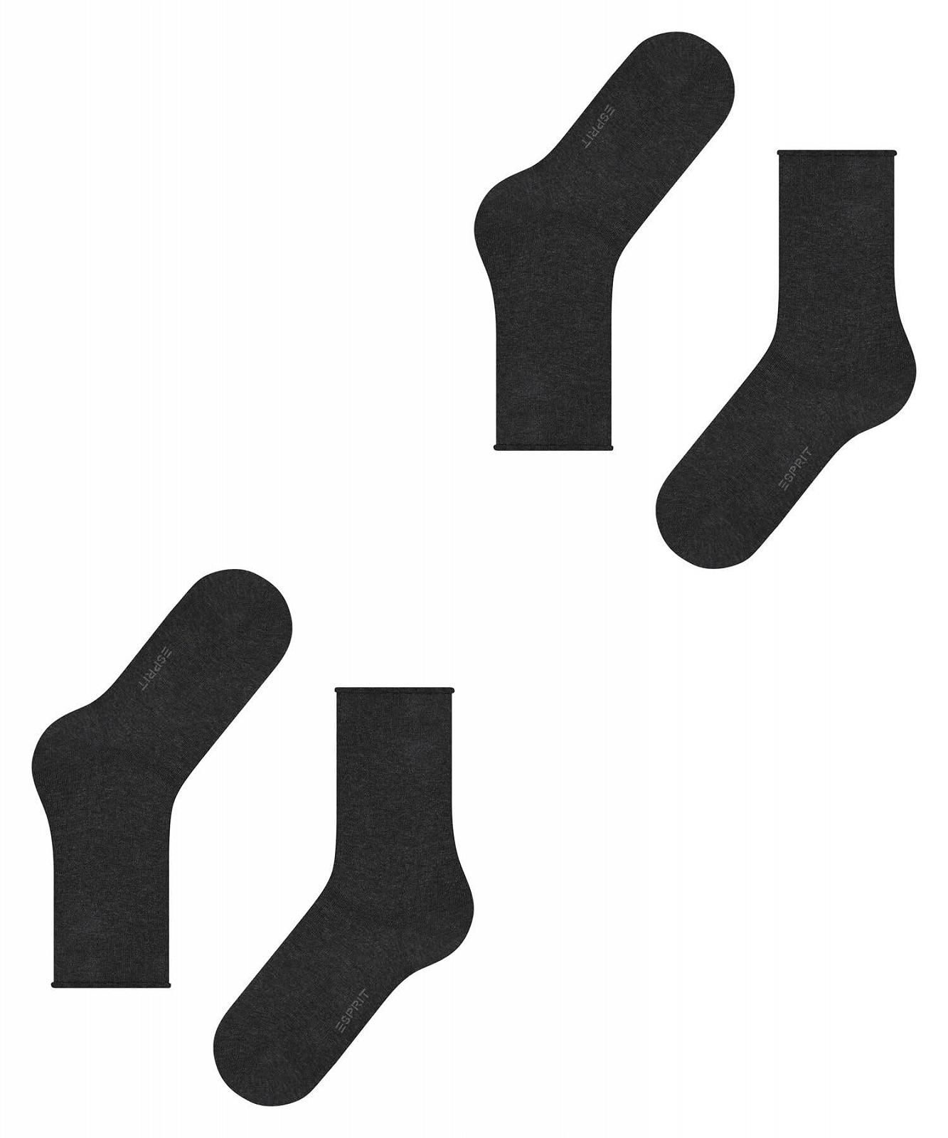 Шкарпетки ESPRIT Basic Pure Жіночі, Набір 4 шт., Розмір: 39-42, Колір: Anthra.mel (3080), Anthra.mel (3080), фото №5