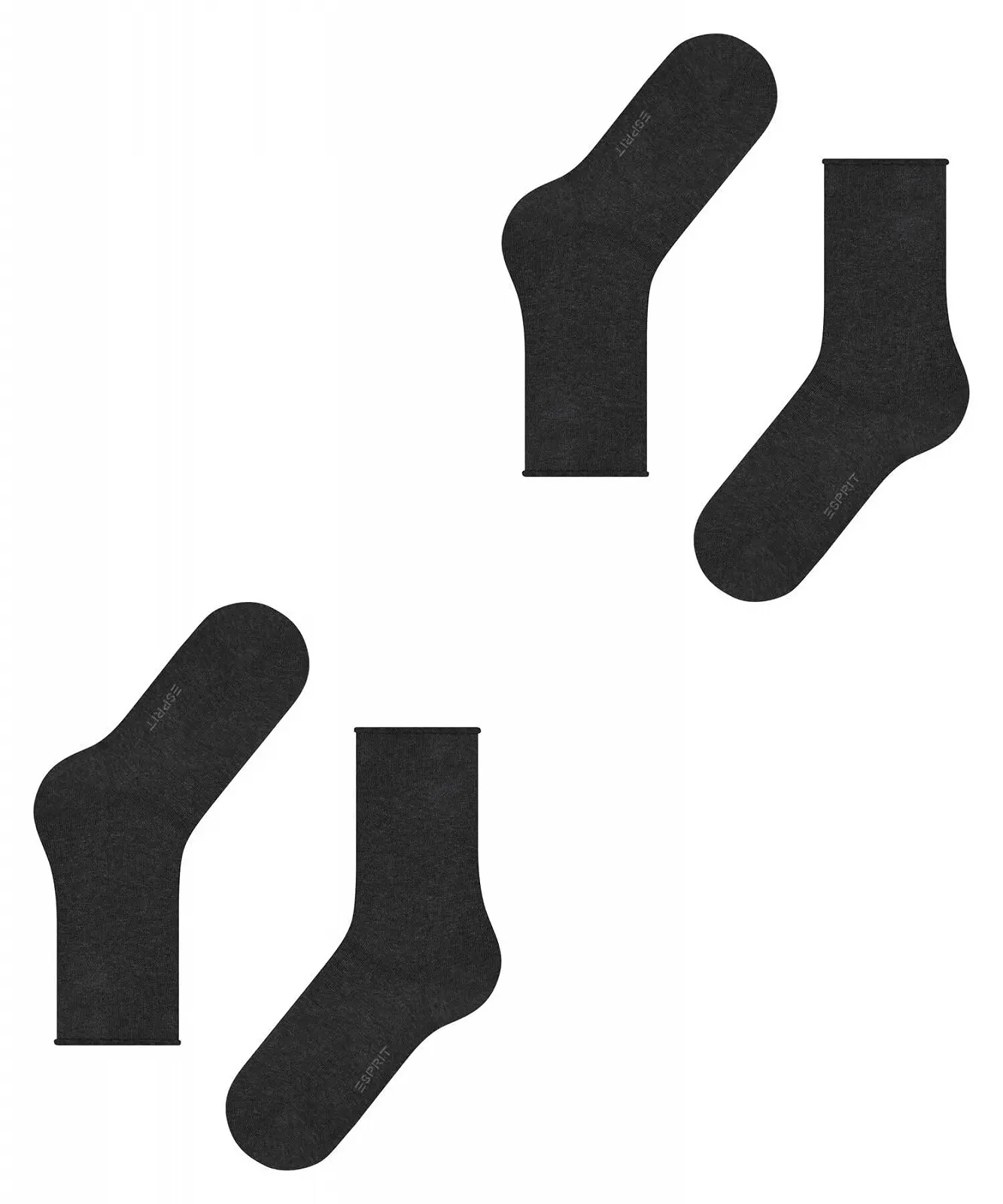 Носки ESPRIT Basic Pure Женские, Набор 4 шт., Размер: 39-42, Цвет: Anthra.mel (3080), Anthra.mel (3080), фото №5