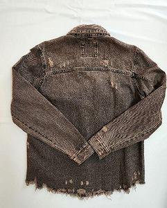 Світшот zara OVERDYED DENIM OVERSHIRT brown L synthetic.ua - Фото 1
