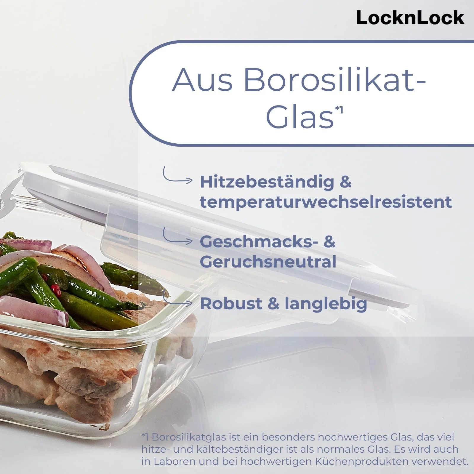 Контейнер для зберігання LocknLock OVEN GLASS 380 мл 150x110x57 мм Боросилікатне скло, фото №4 Контейнер для зберігання LocknLock OVEN GLASS 380 мл 150x110x57 мм Боросилікатне скло, фото №4