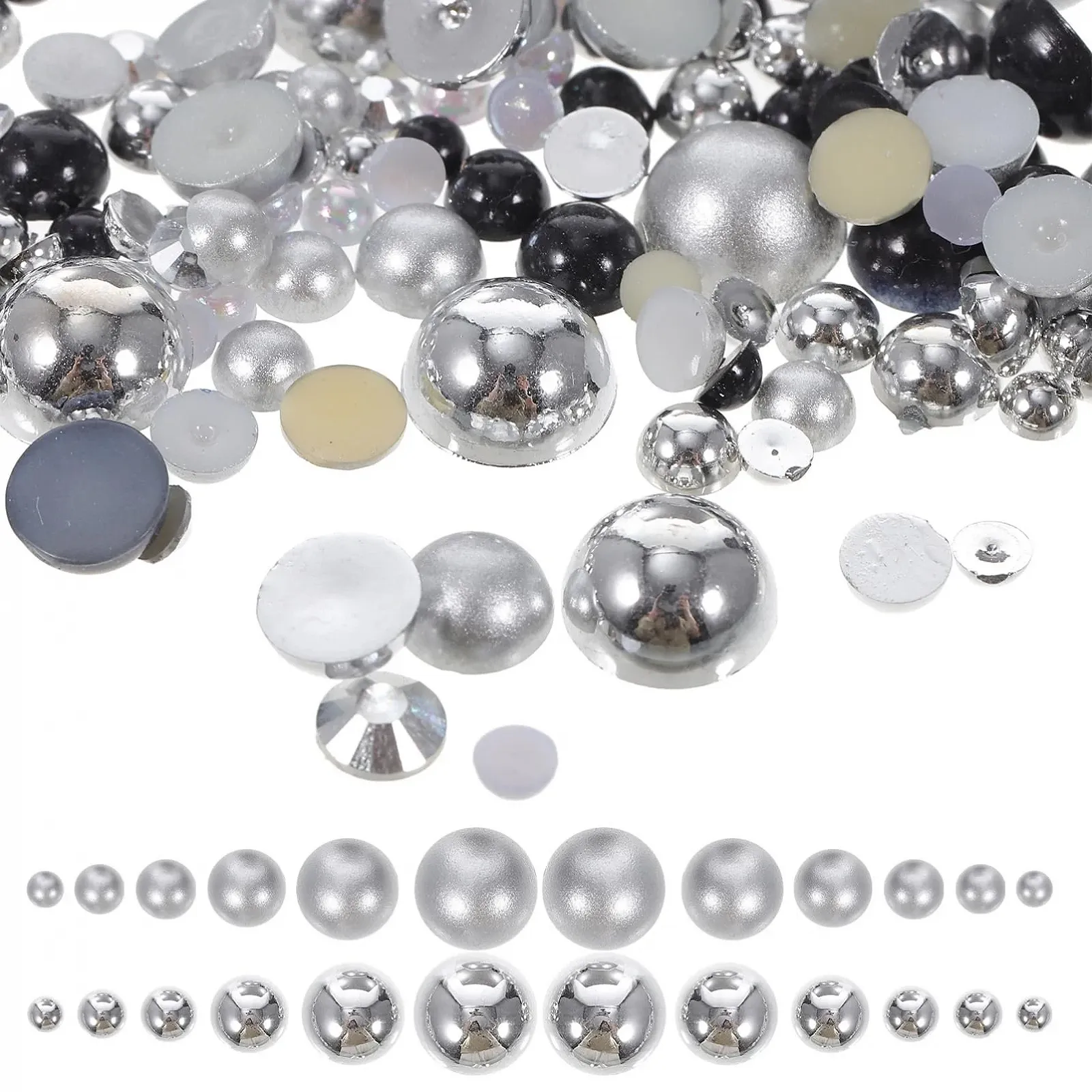 Украшения для ногтей Полукруглые имитация жемчуга из смолы ABOOFAN 3 шт., фото №8