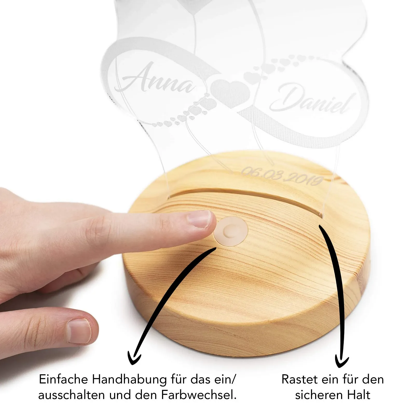 Нічник Geschenkelampe Hedwig Сова 3D LED, фото №6