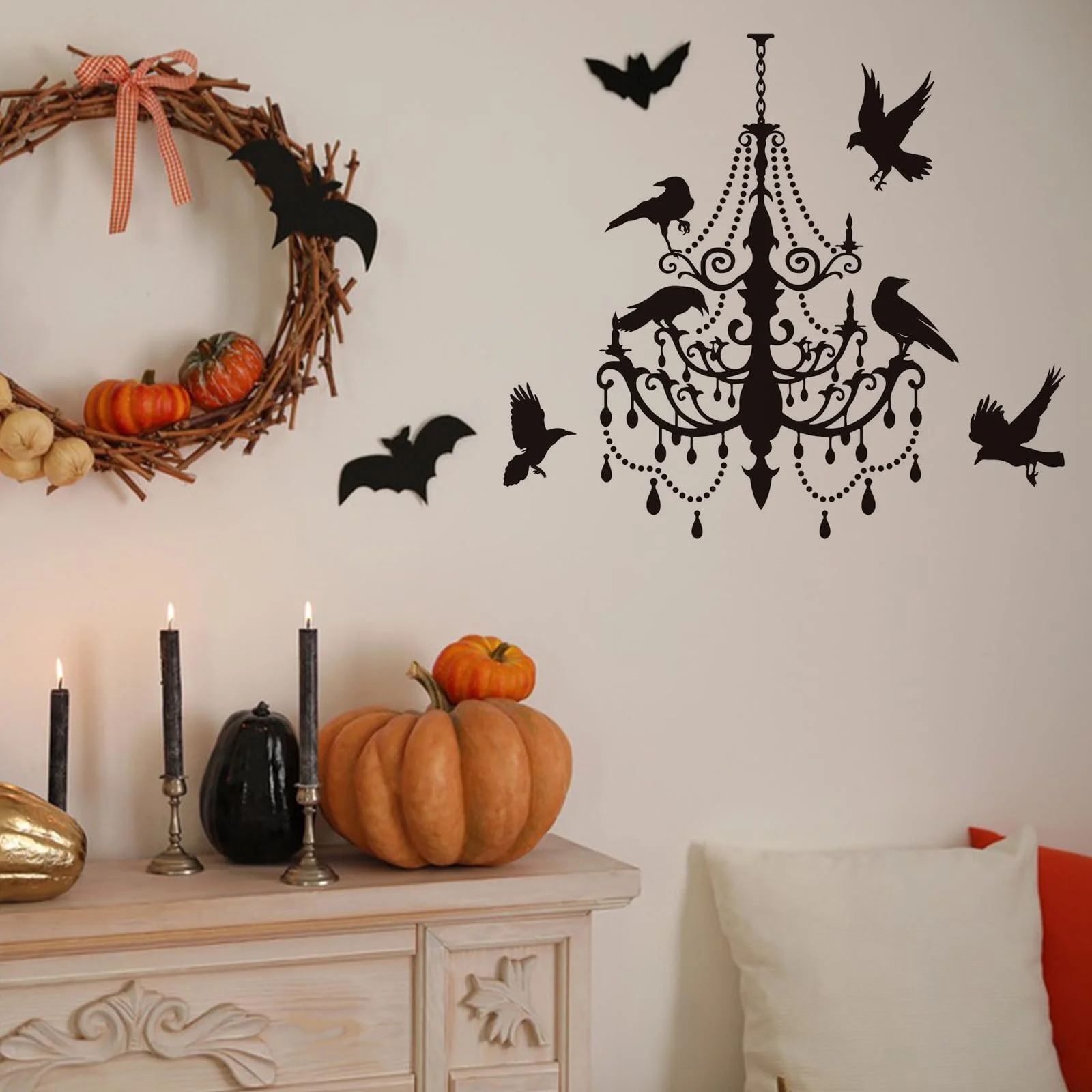 Наклейка на стіну SUPERDANT Halloween Crow Wall Art, фото №3
