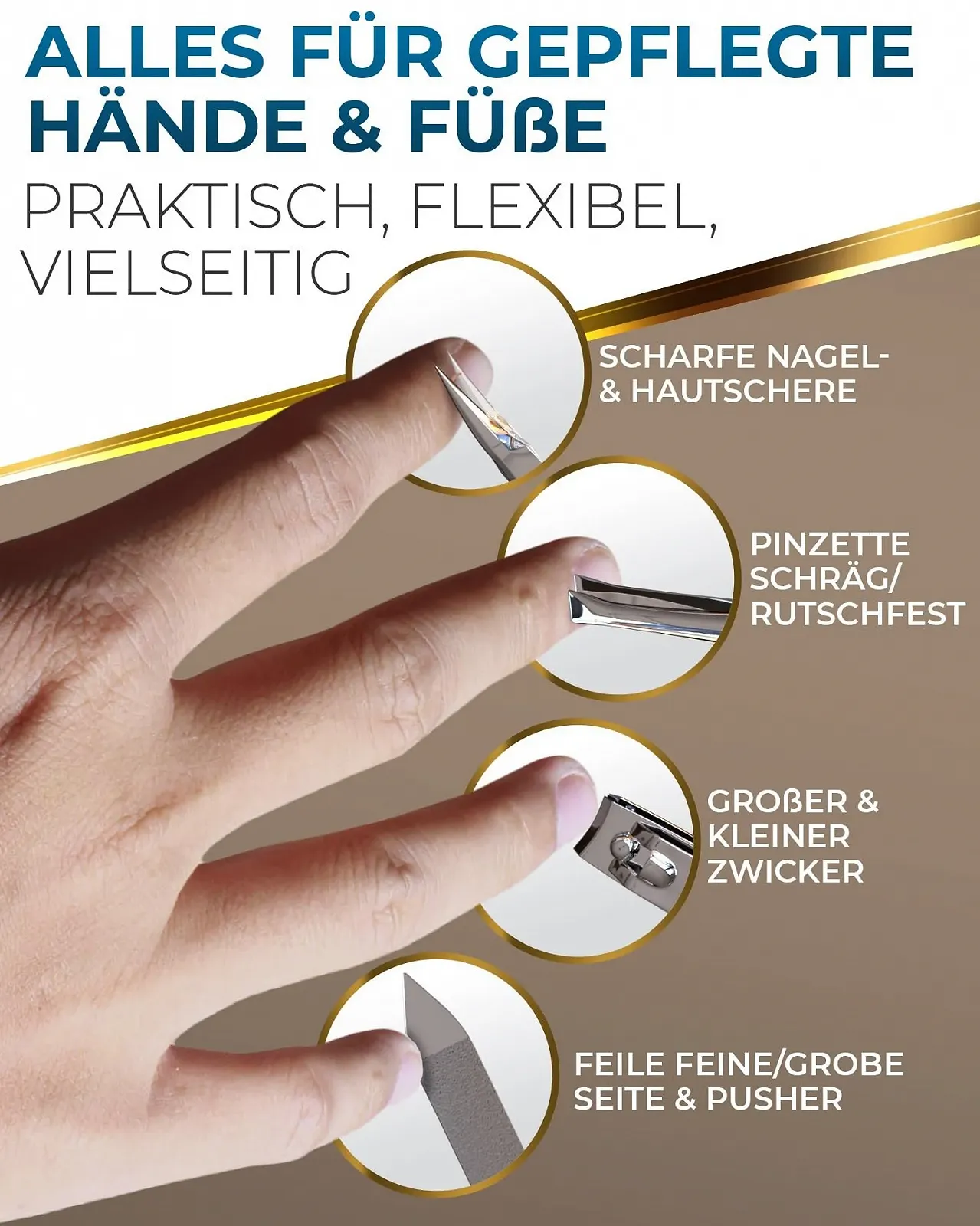 Манікюрний набір Solingen marQus, 7 предметів, полірована нікельована сталь, фото №3