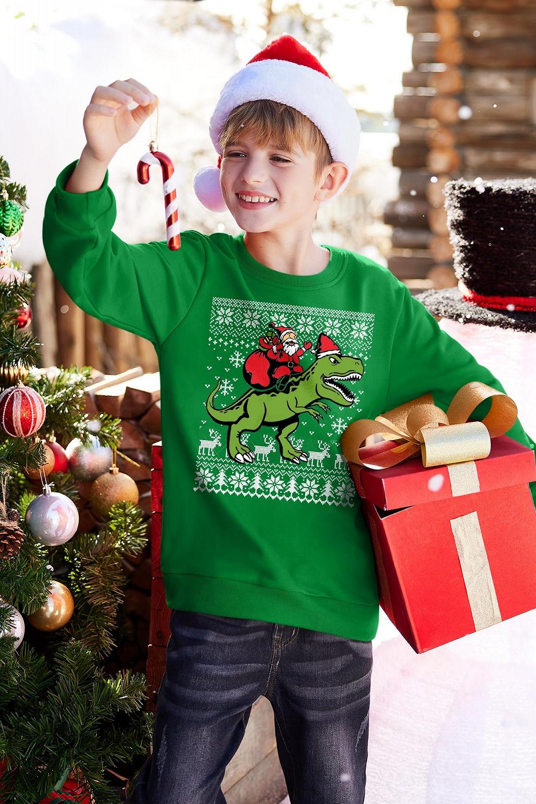 Різдвяний джемпер BesserBay Дитячий Різдвяний світшот з принтом Санти Unisex, фото №4