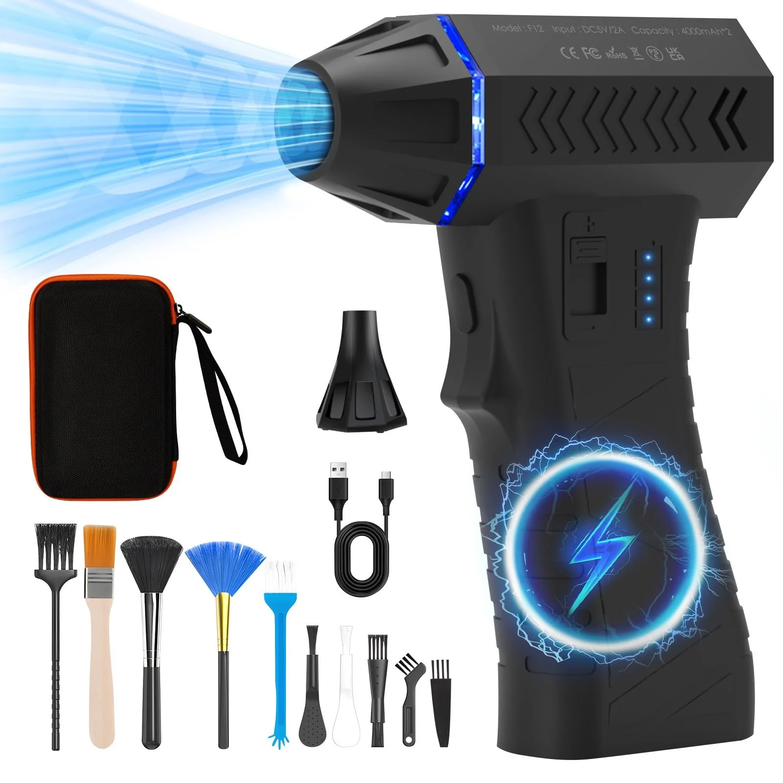 Электрическая воздуходувка LAMA 130000RPM 3 передачи Беспроводная PC ABS, фото №1 Электрическая воздуходувка LAMA 130000RPM 3 передачи Беспроводная PC ABS, фото №1