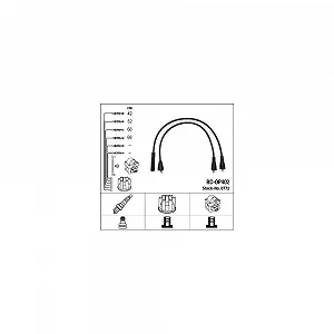 Комплект проводів запалювання NGK 0772 для OPEL GENERAL MOTORS - Фото 1