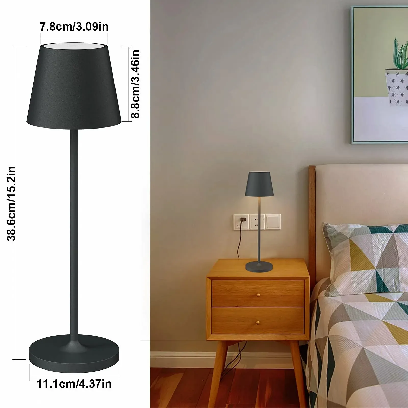 Настінний світлодіодний світильник Lianqi LED IP54 Водонепроникний Регульований кут променя Тепле біле світло, фото №5