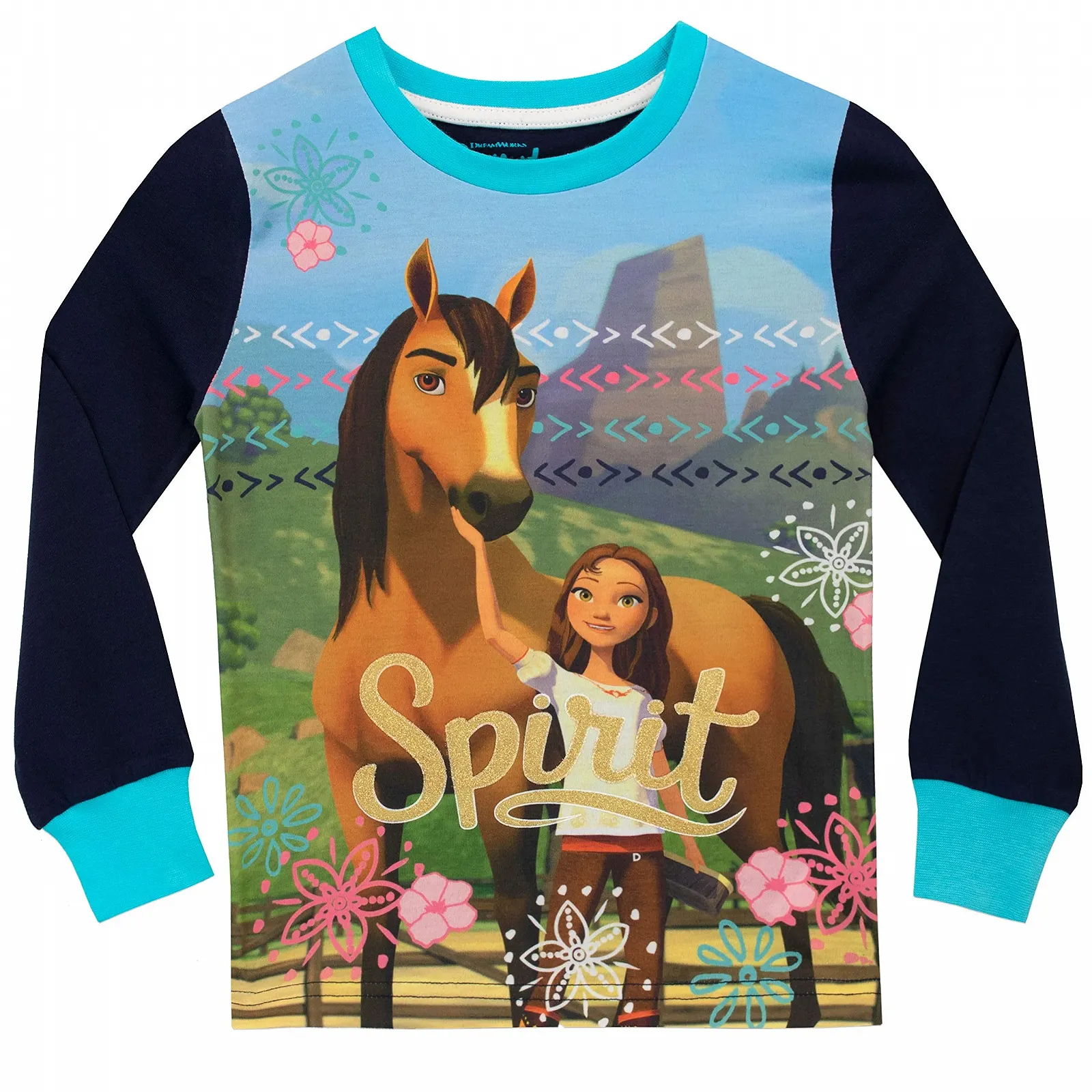 Пижама DreamWorks для девочек Spirit Riding Free Slim Fit, фото №2 Пижама DreamWorks для девочек Spirit Riding Free Slim Fit, фото №2