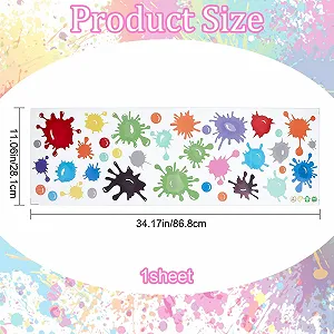 Наклейки на стіну GORGECRAFT Бризки фарби 1 аркуш PVC synthetic.ua - Фото 1