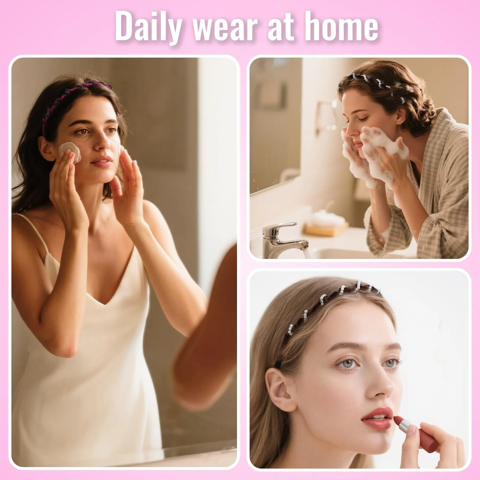 Вінтажна Обруч на голову зигзаг, набір 6 штук, фото №6