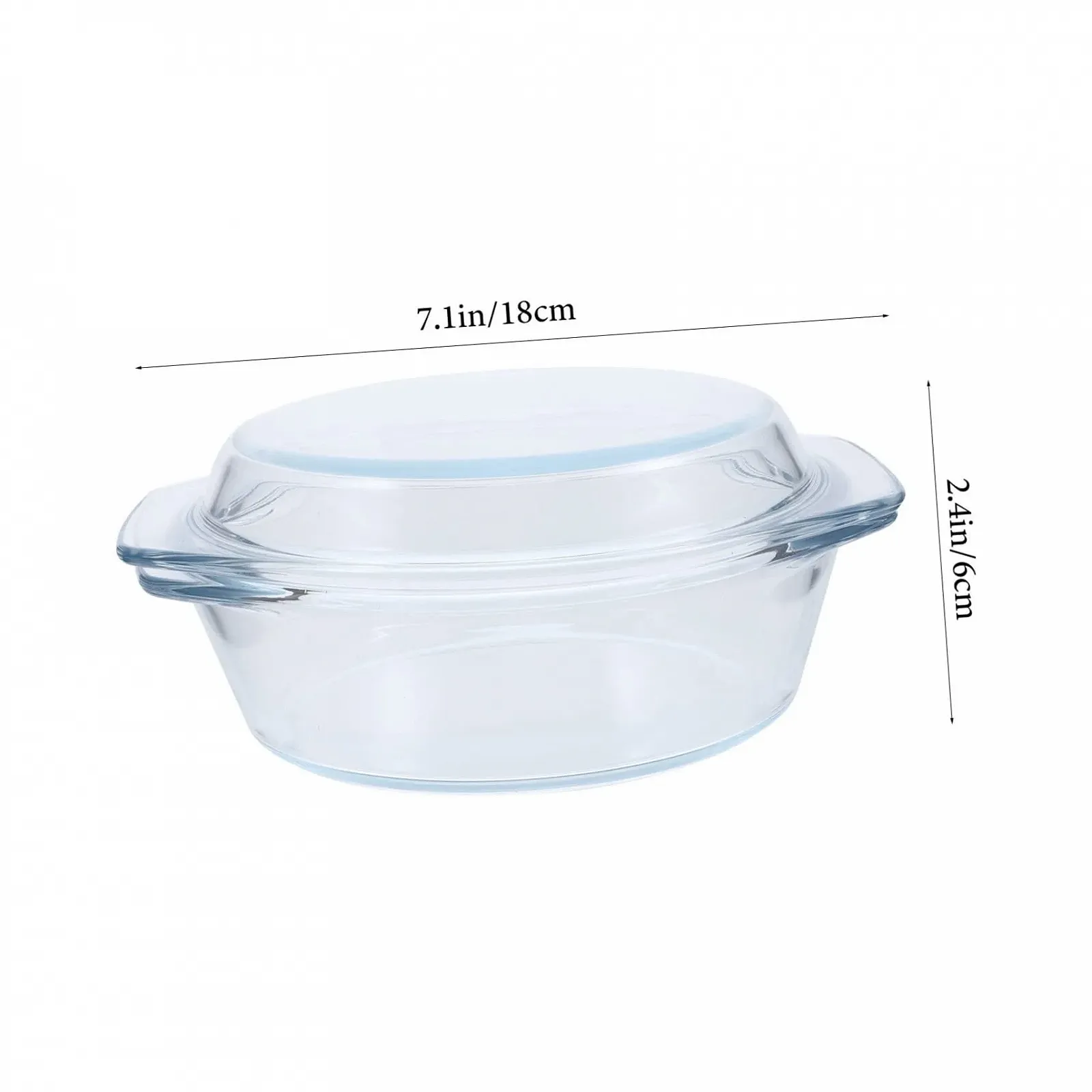 Форма для запекания стеклянная с крышкой для микроволновой печи термостойкая, фото №2 Форма для запекания стеклянная с крышкой для микроволновой печи термостойкая, фото №2