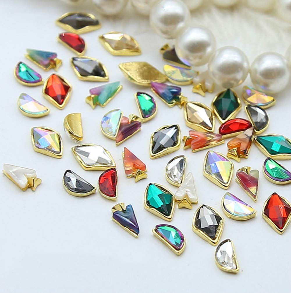 Стрази для нігтів Elitzia ETA1115, 3 форми, 15 штук в упаковці, фото №3