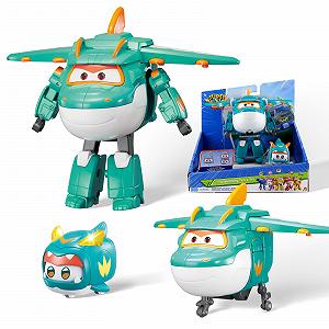Трансформер Super Wings Tino & Pet, 14.5 см фигурка, с домашним питомцем 4.3 см - Фото 1
