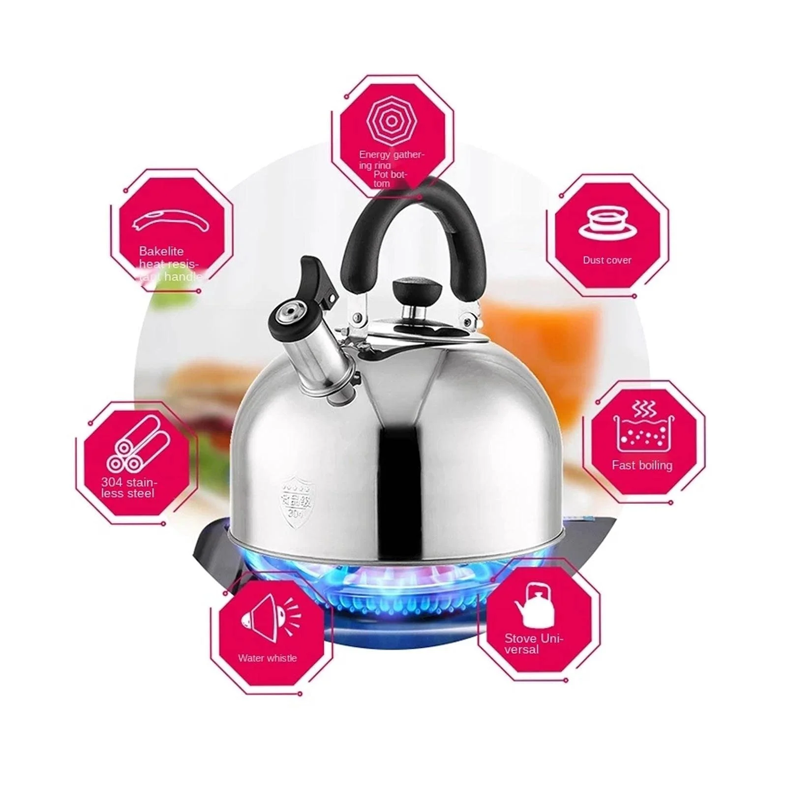 Чайник Велика Місткість для Домашньої Індукційної Плити Газова Плита, фото №4 Чайник Велика Місткість для Домашньої Індукційної Плити Газова Плита, фото №4