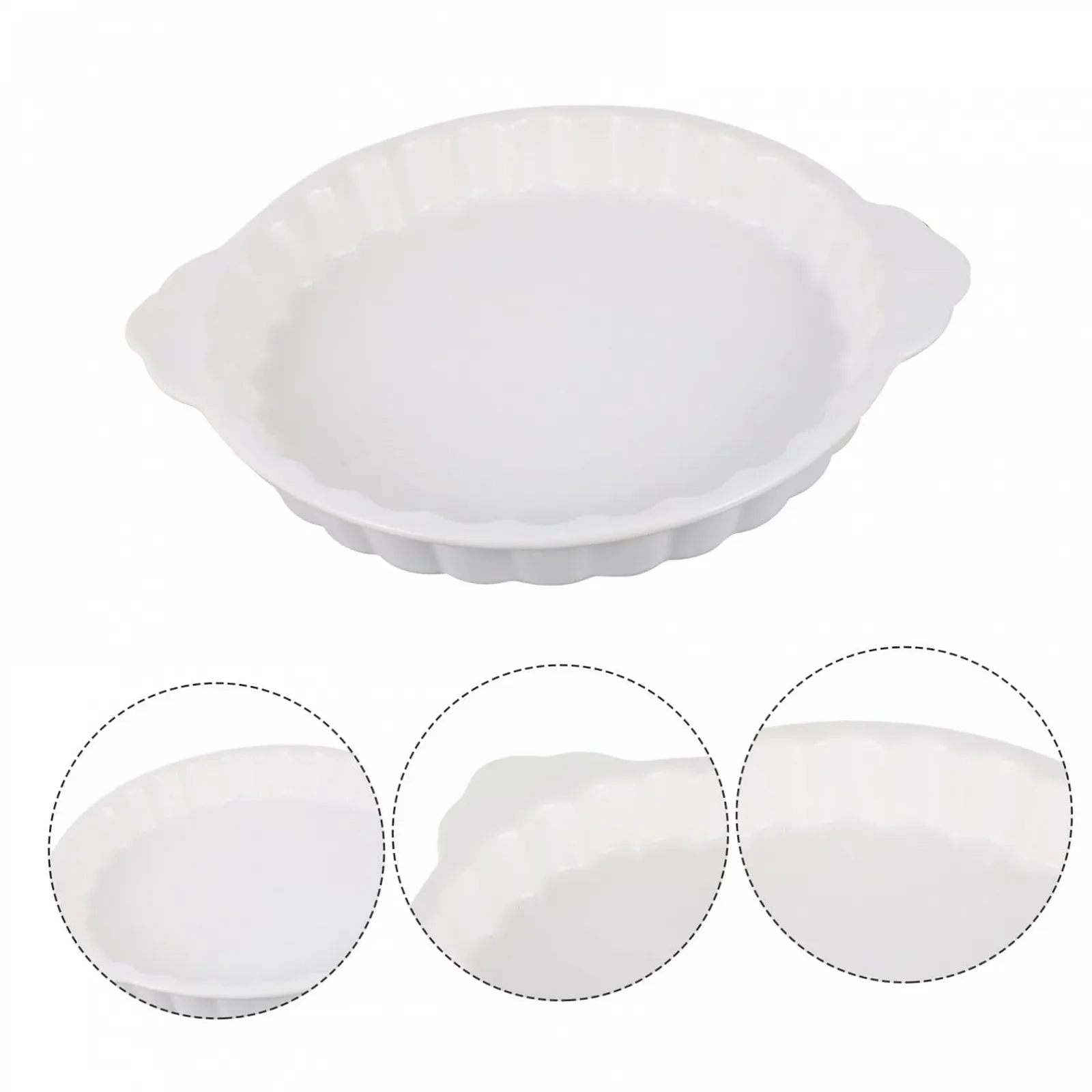 Форма для запекания Керамическая Круглая Белая, фото №4