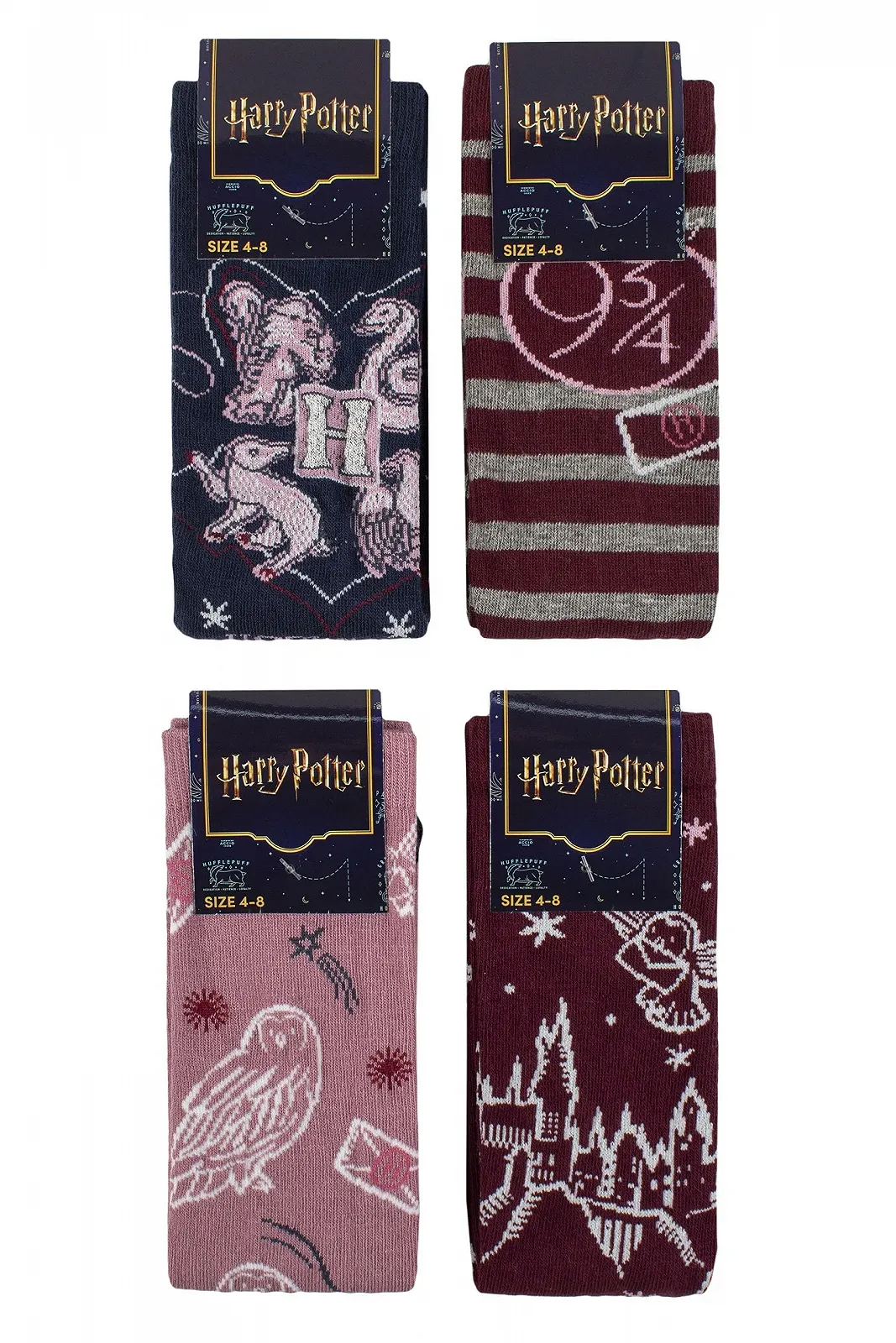 Шкарпетки SockShop Жіночі Harry Potter Hogwarts Бавовняні - 4 пари, фото №2 Шкарпетки SockShop Жіночі Harry Potter Hogwarts Бавовняні - 4 пари, фото №2