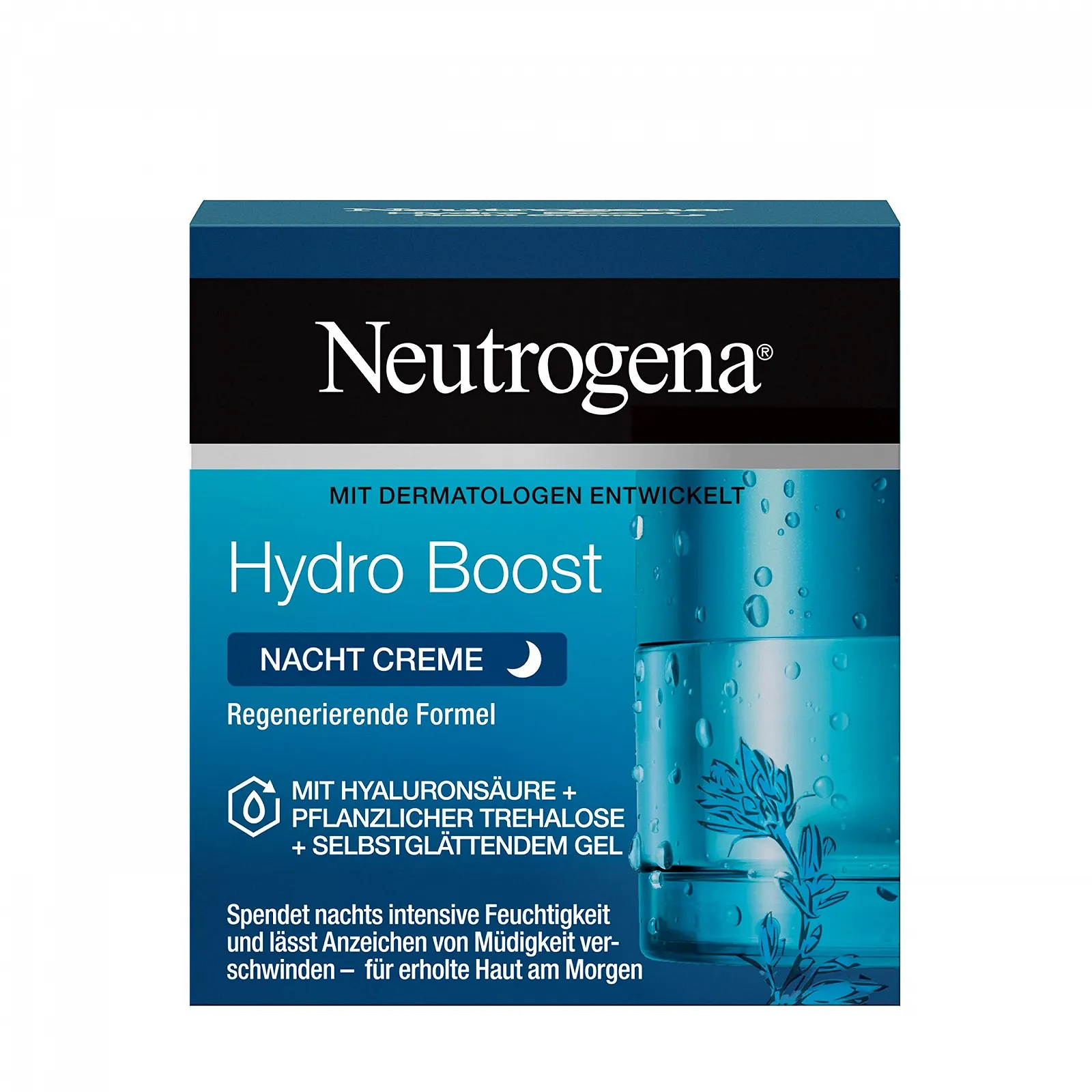 Крем для обличчя Neutrogena Hydro Boost Aqua Cream зволожуючий з гіалуроновою кислотою та рослинною трегалозою, 50 мл, фото №5